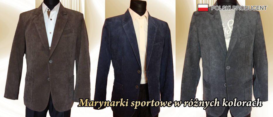 Marynarki sportowe w różnych kolorach
